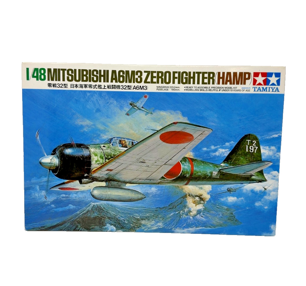 Tamiya 61025 1/48 Mitsubishi A6M3 Zero Fighter Hamp Model Kit Japan New